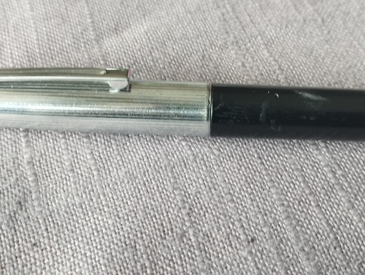 Stylo Plume Waterman Vintage Noir Avec Capuchon Argenté - Occasion, Système Cartouches