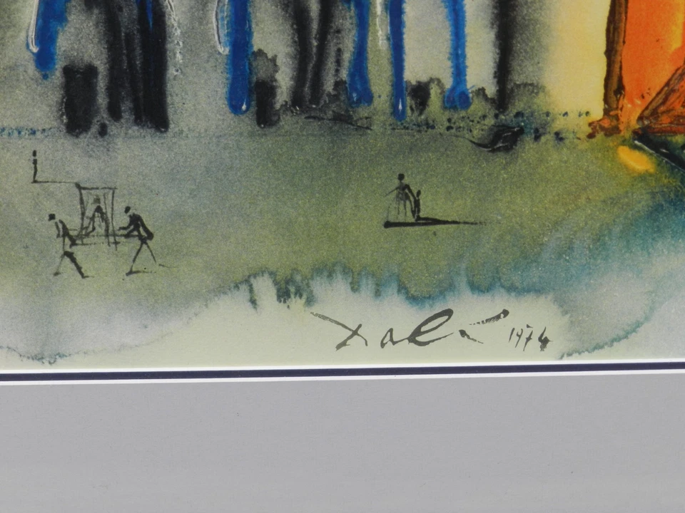 Salvador Dali 向威尼斯致敬,圣马可大教堂 1975 年艺术品框架 K — 第 2/4 张图片