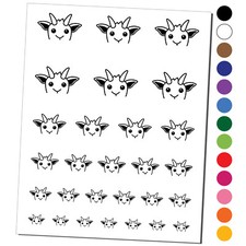 Peeking Goat Temporary Tattoo Water Resistant Set