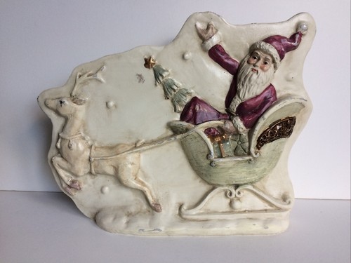 Set/3 Belsnickle Santa Reindeer Boy Tree Tin Style Silver Resin Chocolate Mold - Picture 6 of 12