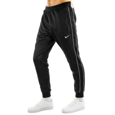 nike heritage popper polyknit joggers in black