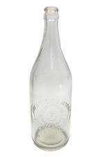 Antique Fox Bottling Works Torrington Conn Large Clear Bottle 1 Pint 11 Fl Oz