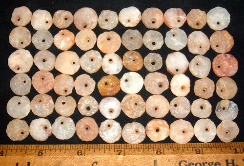 (60) Select Sahara Neolithic Quartz Disk Beads (3.5K - 8K Yrs) Ancient Africa