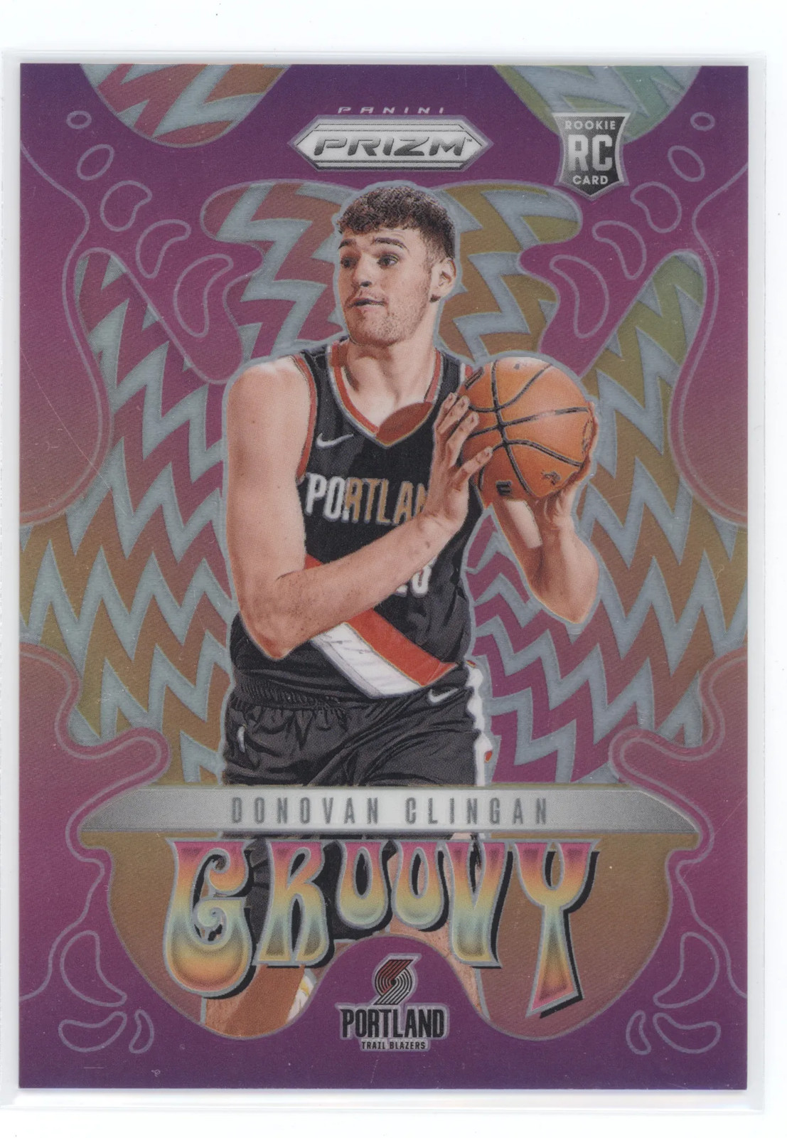 2024 Panini Prizm Basketball Donovan Clingan #20 Groovy RC