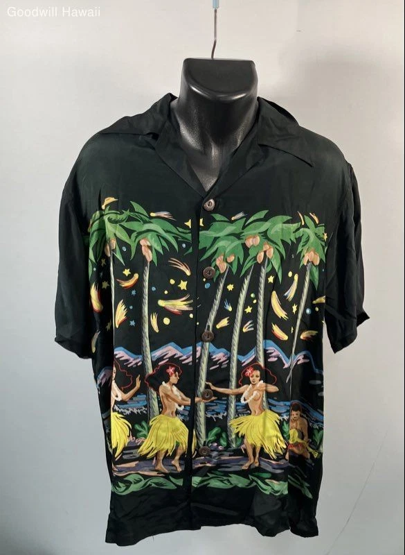 Black Hawaiian Vintage Casual Shirts for Men for sale | eBay