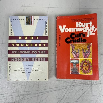 Kurt Vonnegut JR Book Lot of 2 Welcome To The Monkey House Cats Cradle Paperback