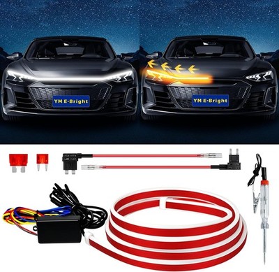 Tira LED para capó de coche, luces diurnas y señal de giro, 79''.