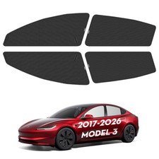 4PCS Side Window Shades for Tesla Model 3 2026 Static Cling 