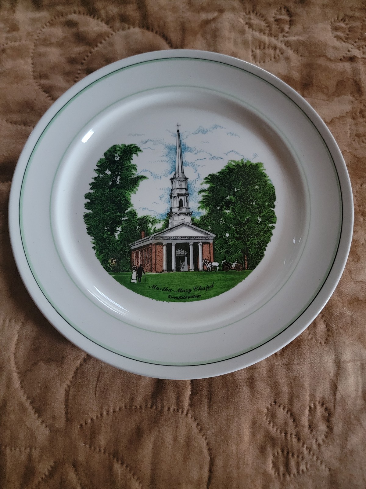 Martha Mary Chapel Greenfield Village plate