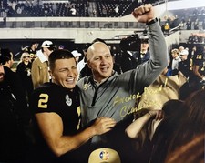 CLARK LEA SIGNED 8x10 PHOTO VANDERBILT FOOTBALL COACH AUTOGRAPH COA