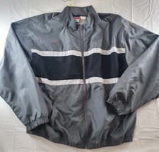 Champion Jacket Mens Size XL Gray Black Strip...