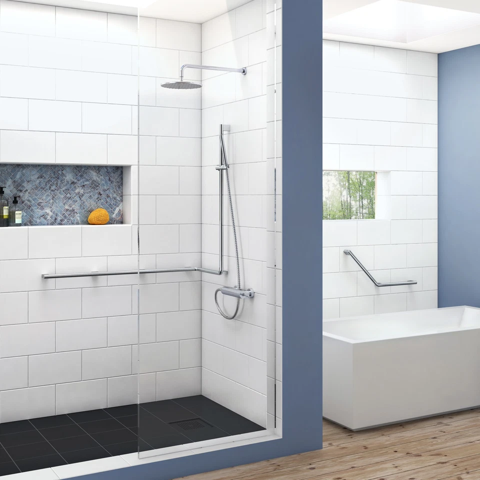 Smedbo L-förmiger Brausestange Links Verchromt - Bild 2 von 3