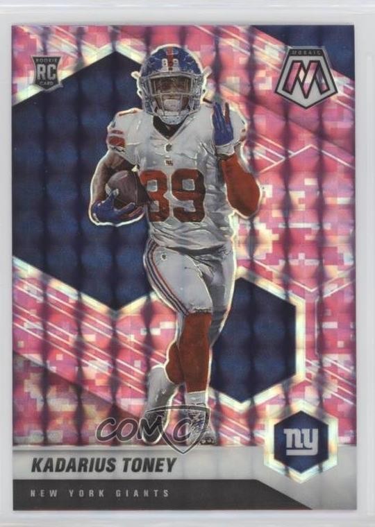 2021 Panini Mosaic Rookies Pink Camo Prizm Kadarius Toney #312 Rookie RC 0o6v