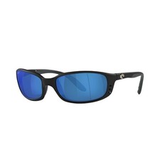 06S9017 Costa Del Mar Brine Men's Polarized Sunglasses Matte Black/Blue Mirror