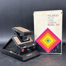 Vintage Polaroid SX-70 Land Camera Model 3 Folding Camera w. Box