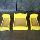 Vintage Fisher Price little people (3) royal castle beds: 1 double 2 single