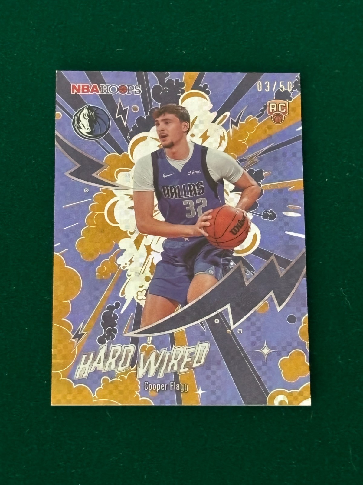Cooper Flagg RC 03/50 SSP Hard Wired Light Burst Gold 2025 Topps NBA Hoops! 🏀🔥
