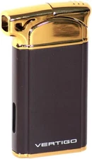 Vertigo by Lotus Crosby Single Soft Flame Pipe Lighter with Tamper (Brown) 8266