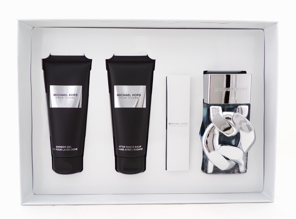 Michael Kors Pour Homme 4 Pcs Set for Men 3.4 oz. EDP Spray+Travel