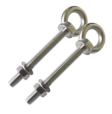 Stainless Steel Eye Bolts, 2 Pack M8 Shoulder Eye Bolt 3.15" Heavy Duty Eyebolts