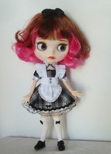 Custom Blythe Doll matte face pink hair cosplay dress shoes 18 hands