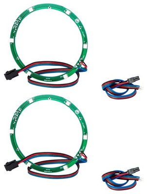 (2) Memphis Audio 16-MXALEDSB1 RGB LED Light Rings for MXA Subwoofers