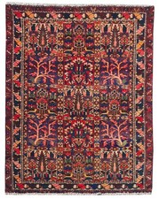 Amazing Hand Knotted Vintage Tribal Baghtiyaar Wool Area Rug 5.0 x 3.5 Ft