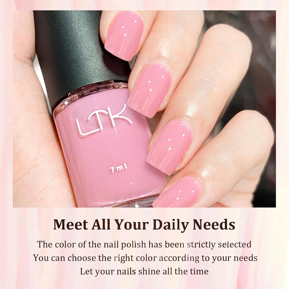 Rosa Nagellack Schnelltrocknend Wasserbasiert Langanhaltend Ungiftig Pink Glänze - Bild 2 von 4