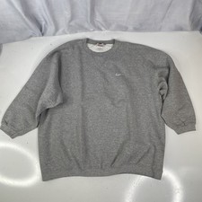 Vintage Nike Sweatshirt Mens XL Gray 90s Crewneck Made In USA Swoosh Boxy