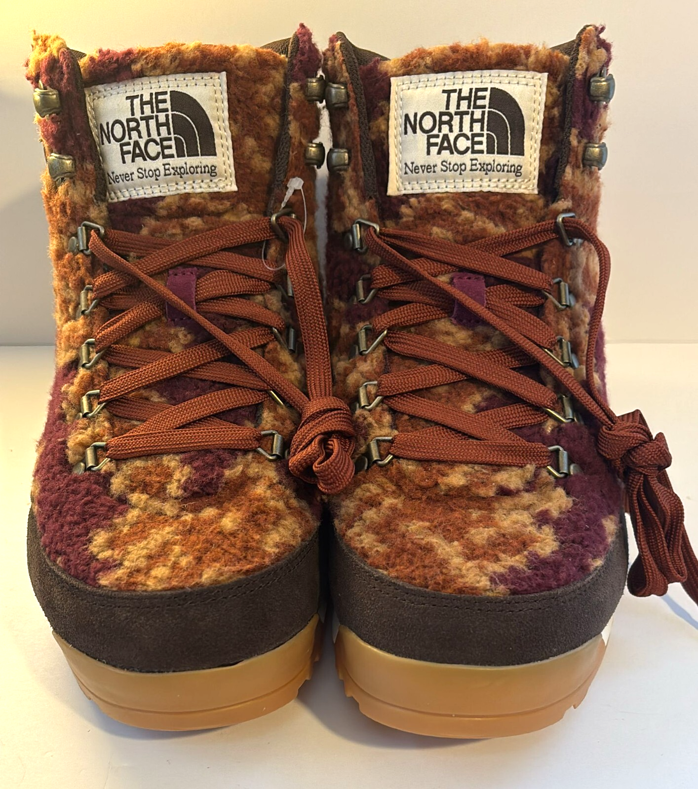 The North Face Back To Berkeley IV Boysenberry Leather Women Lace Boot Sz 9 NEW