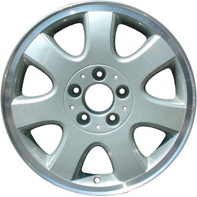 16x7 7 Spoke Used Aluminum Wheel Flange Cut and Painted Silver 560-65245