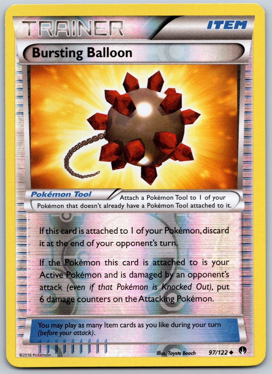 Bursting Balloon Reverse Holo Uncommon XY - BREAKpoint 97/122 NM