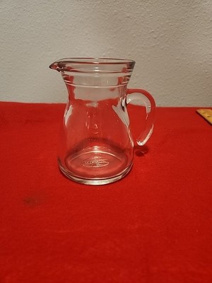 Vintage Cerve Small Clear Glass Pitcher Creamer Made in Italy 10 oz