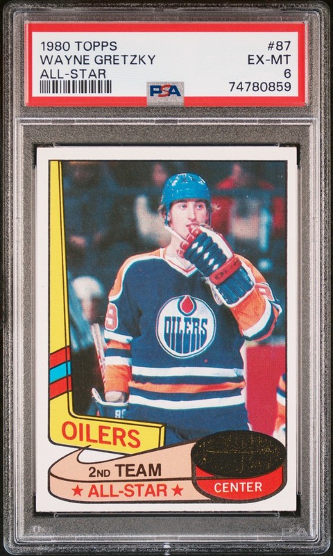1980 TOPPS ALL-STAR #87 WAYNE GRETZKY OILERS HOF PSA 6