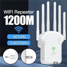 AC1200 WiFi Extender, Dual Band 1200Mbps With Ethernet Port, 4 Antennas, Router