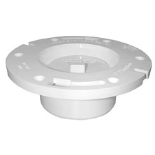 7 In. O.D. Plumbfit PVC Closet Toilet Flange with Knockout, Fits over 3 In. or