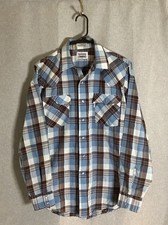 Levi  s Vintage Pearl Snap Plaid Western Button Down Shirt Medium