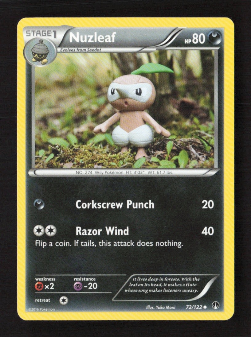 Nuzleaf Uncommon Normal XY - BREAKpoint 72/122 NM Pokémon TCG