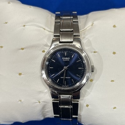 Casio LTP-1131A-2A Ladies Analog Blue Watch Stainless Steel Casual new battery 