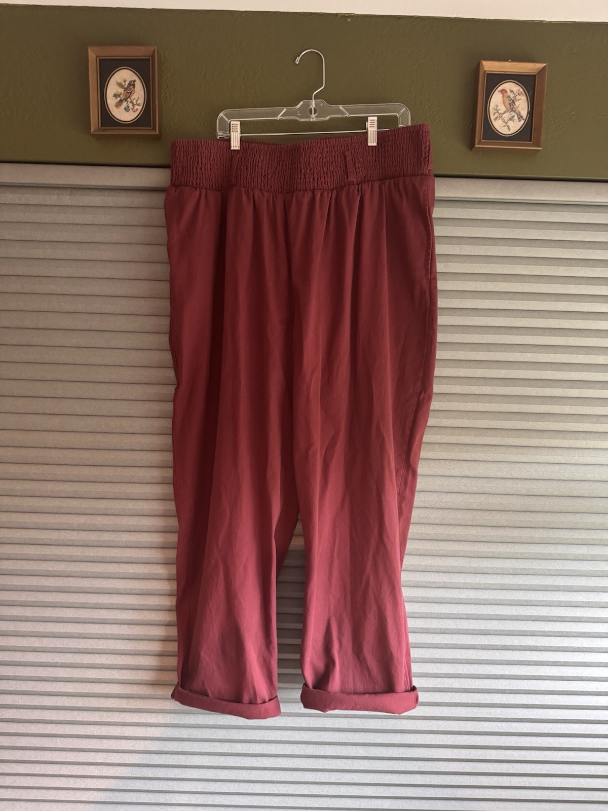 Lucy & Yak Red Trouser Pant Size XL