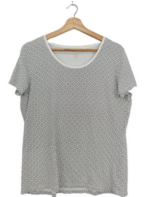 THE BASICS C&A Basic-Shirt Damen Shirt Gr. DE 40 weiß-schwarz Casual-Look
