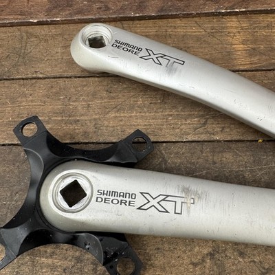Vintage Shimano Deore XT FC-M750 Crankset 175mm 104 BCD 4 Arm