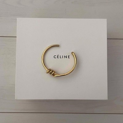 TIME SALE CÉLINE Barbell Extra Thin Knot Bangle