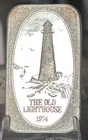 VINTAGE 1974 USSC .999 FINE SILVER ART BAR - THE OLD LIGHTHOUSE
