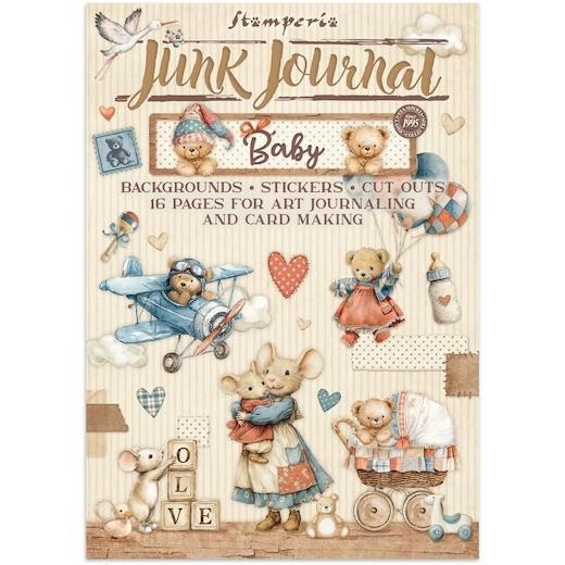 Stamperia A4 Junk Journal Stickers, Cut-outs & Backgrounds - Baby