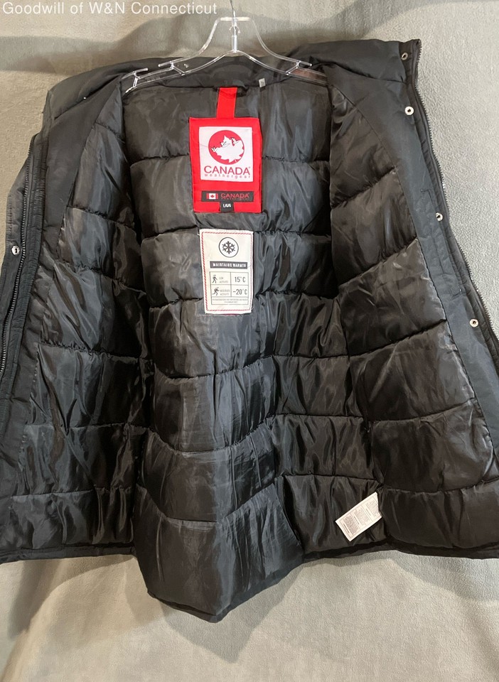 Giacca outdoor Canada Weathergear uomo taglia L blu nera full zip