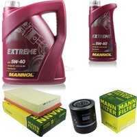 MANN-FILTER Inspektionspaket 6L Mannol Extreme 5W-40 FüR Audi Cabriolet 2.6 2.8