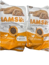 IAMS Complete Dry Cat Food Kitten 1-12M Cats with Chicken 2 X 3kg BBE 05/2027 3.33 per kilo