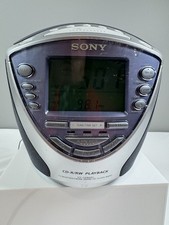 Sony Dream Machine ICF-CD843V AM/FM 4-Band Radio CD Player Alarm Tested & Works