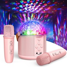 Karaoke Machine with Disco LED Lights for Adults , Portable Bluetooth Speaker...